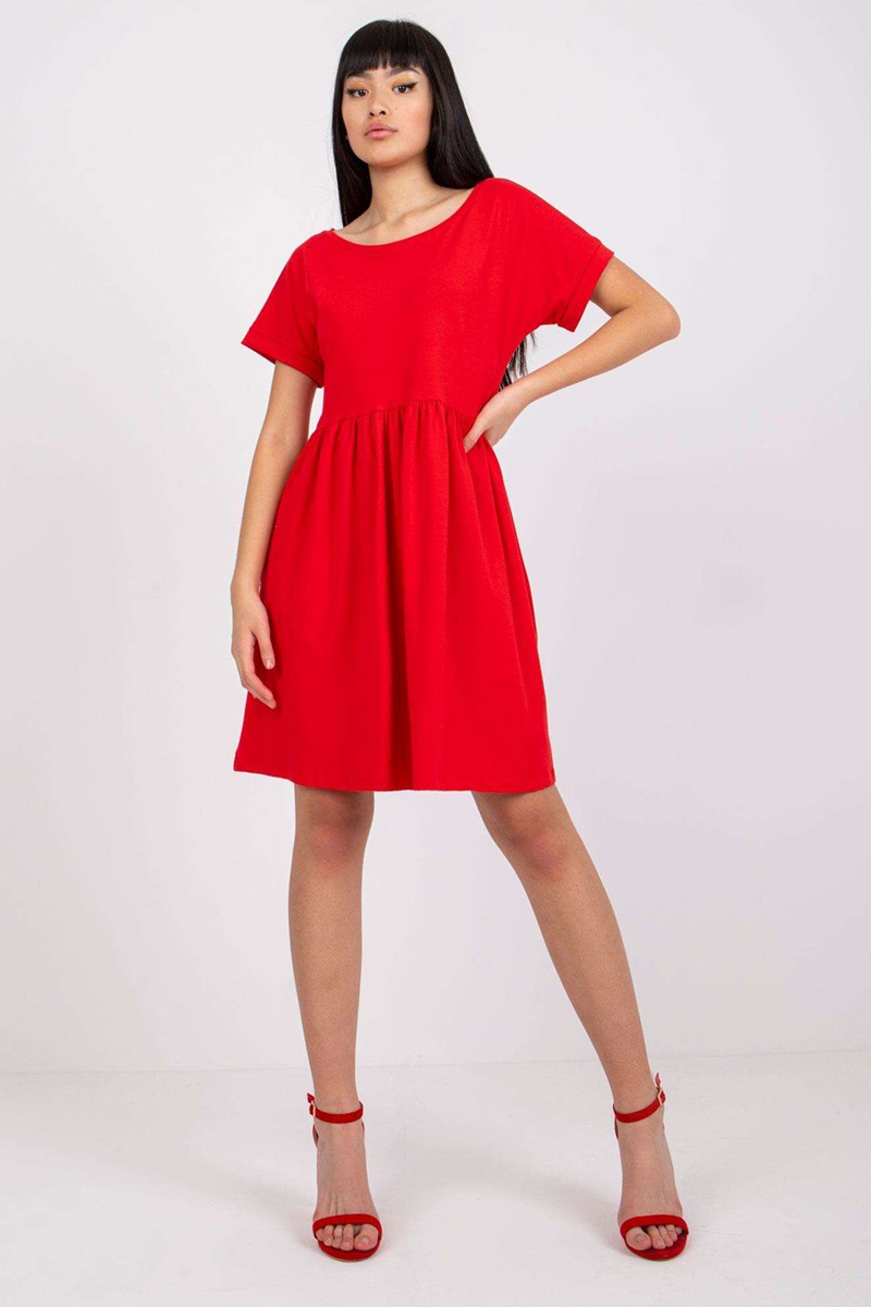 Červené bavlnené oversized šaty Dita -1