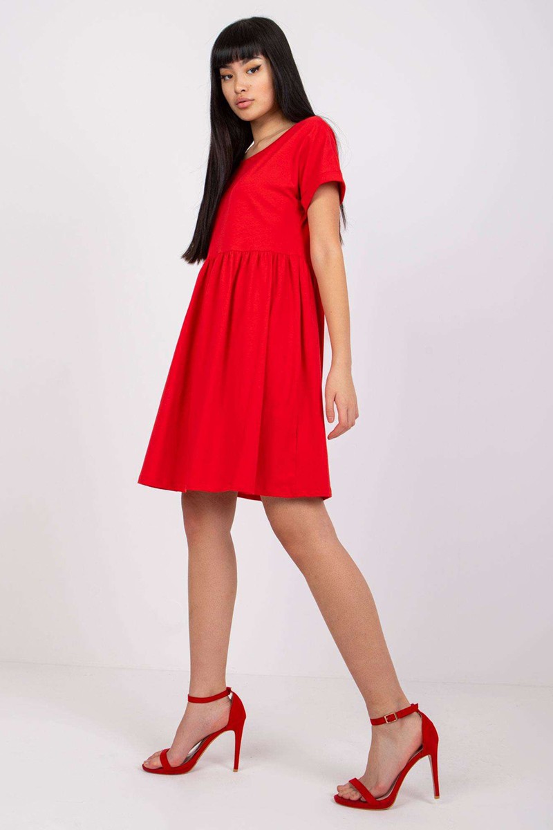 Červené bavlnené oversized šaty Dita -2
