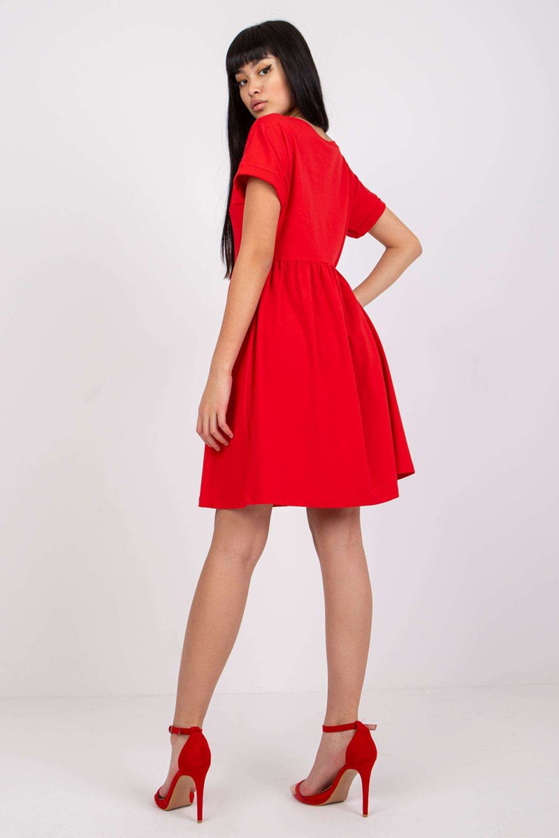 Červené bavlnené oversized šaty Dita -3