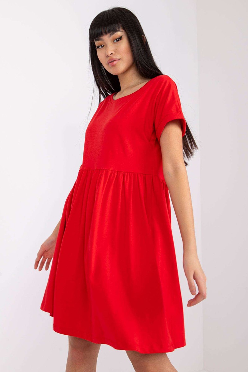 Červené bavlnené oversized šaty Dita -4
