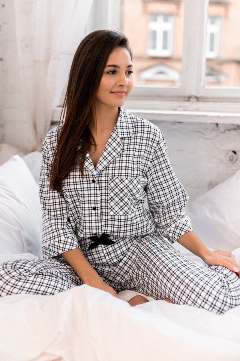 Dlhé kárované pyžamo Yvonne Sensis-3