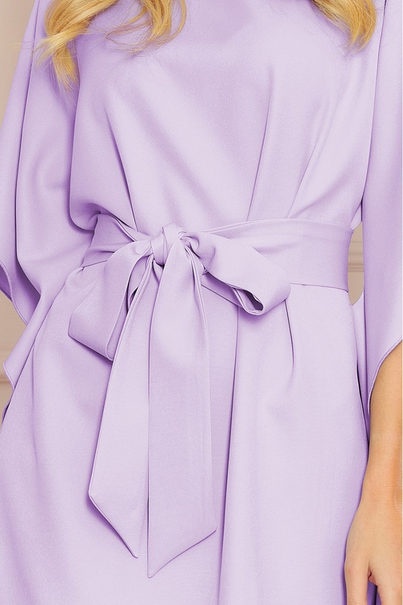 Svetlo fialové šaty so širokými rukávmi SOFIA 287-8 Numoco-5