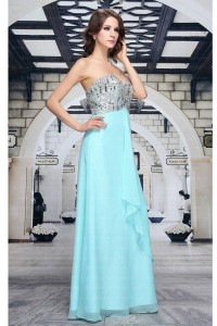 Luxusné večerné šaty - nebeská modrá FESTAMO-1