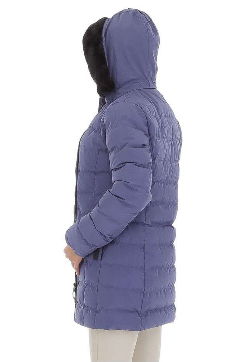 Fialovo-modrá zimná bunda s odnímateľnou kaupcňou -4