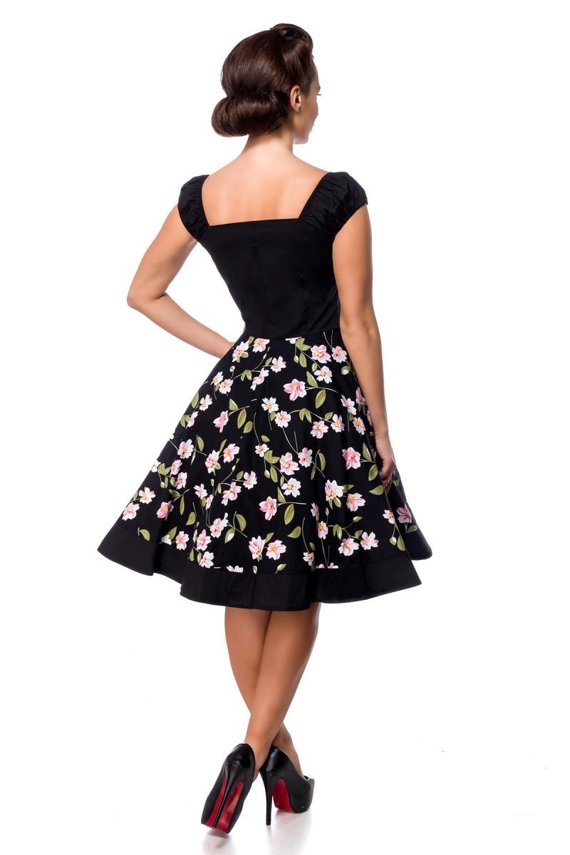 Retro šaty s kvetovanou sukňou Belsira-4