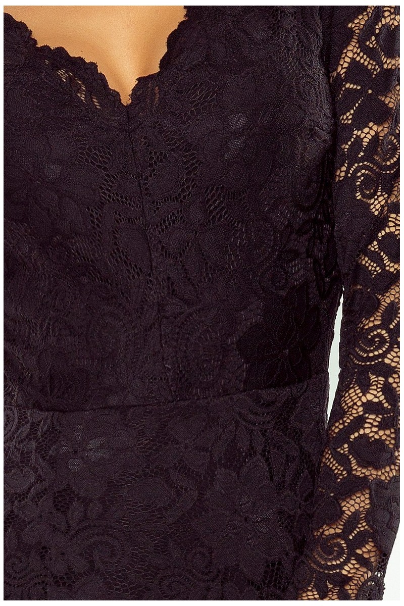 Čierne čipkované šaty 170-1 Numoco-5