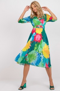 Farebné kvetované midi šaty