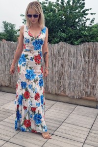 Dlhé kvetované šaty Carmen -1