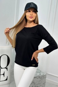 Čierne bavlnené tričko 8834 -1