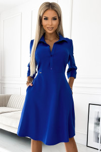 Kráľovsky modré košeľové šaty Sandy 286-5 Numoco-1